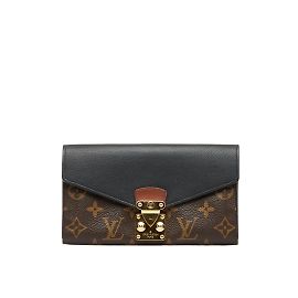 Louis Vuitton Monogramm-Pallas-Geldbörse M58415 Schwarz
