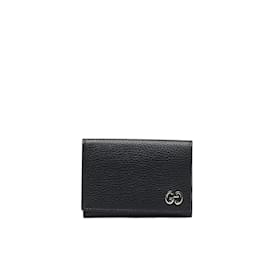 GUCCI GG Signature Leather Bi-Fold Wallet Black 473916