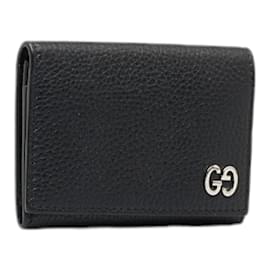 GUCCI GG Signature Leather Bi-Fold Wallet Black 473916