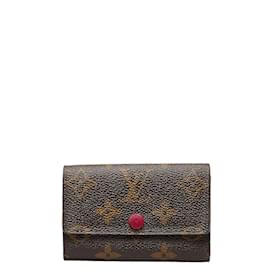 Louis Vuitton Multicle 4 Key Holder Monogram Verni Light Pink Neon in  Cowhide Leather with Gold-tone - GB