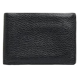 Gucci-Gucci Leather Bifold Wallet Leather Short Wallet 391504 in Good condition-Black