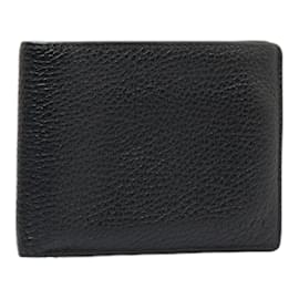 Gucci-Gucci Leather Bifold Wallet Leather Short Wallet 391504 in Good condition-Black