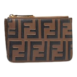 FENDI Spalmati Zucca Pochette Pouch Fuchsia-US