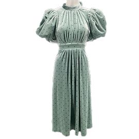 Rotate Robe en velours T.FR 36 Vert