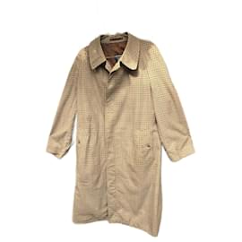 Burberry-Vintage-Mantel aus Burberry-Tweed, Taille 54-Braun