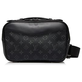 Louis Vuitton Schwarze Monogramm-Eclipse-Gürteltasche Schwarz