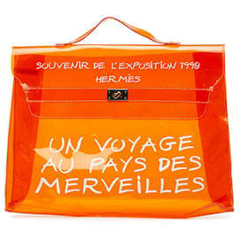 Hermès-Hermes Orange Vinyl Kelly-Orange