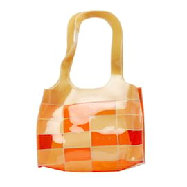 Chanel-Vinyl Patchwork Tote Bag-Orange