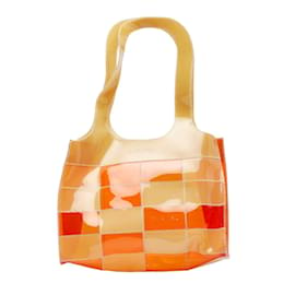 Chanel-Sac cabas en vinyle patchwork-Orange