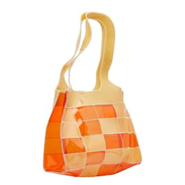 Chanel-Vinyl Patchwork Tote Bag-Orange