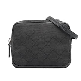 Gucci-Mini sac à bandoulière en toile GG 120975-Noir