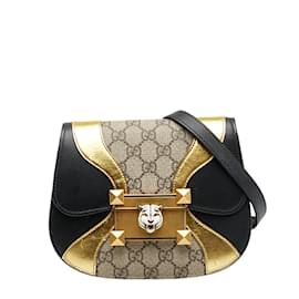 Gucci-Small GG Supreme Osiride Crossbody Bag 500781-Black