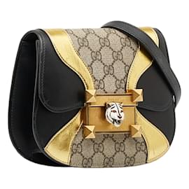 Gucci-Small GG Supreme Osiride Crossbody Bag 500781-Black