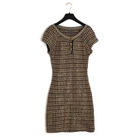Chanel 11B Byzance Robe Tweed noir or FR36/38 Multicolore