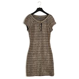 Short Sleeve Tweed Dress, Robe Tweed Style Chanel, Tweed Dress Women