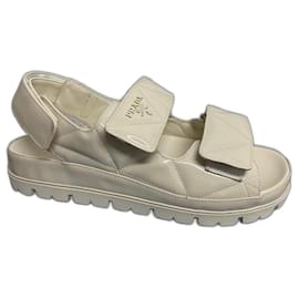 Prada-Padded nappa sandals-Beige