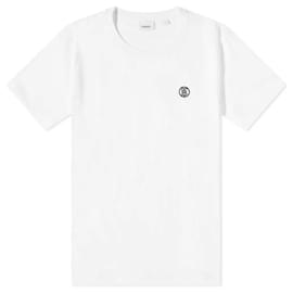 Burberry-T-shirt in cotone con motivo monogrammaPrezzo-Bianco