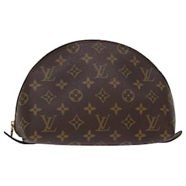 Louis Vuitton-LOUIS VUITTON Monogram Trousse Demi Ronde Kosmetiktasche M47520 LV Auth 48819-Monogramm