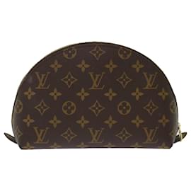 Louis Vuitton-LOUIS VUITTON Monogram Trousse Demi Ronde Kosmetiktasche M47520 LV Auth 48819-Monogramm