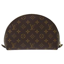 Louis Vuitton-LOUIS VUITTON Monogram Trousse Demi Ronde Pochette Cosmétique M47520 Auth LV 48819-Monogramme