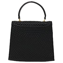 Bally-BALLY Quilted Hand Bag Leather 2way Black Auth yk8012b-Black