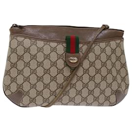 GUCCI Shoulder Bag 233608 one belt Sherry line GG canvas Brown