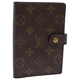 Louis Vuitton-LOUIS VUITTON Monogramm Agenda PM Tagesplaner Cover R.20005 LV Auth 48846-Monogramm