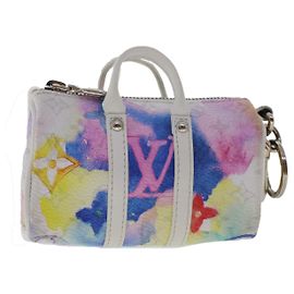 LOUIS VUITTON Monogramma Acquerello Porte Cles Mini Keepall MP2975 LV Aut 49217alla Monogramma