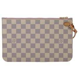 Louis Vuitton-Bolsa LOUIS VUITTON Damier Azur Neverfull MM LV Auth 49214-Outro