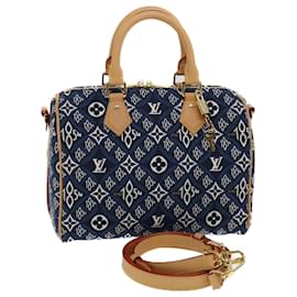 Louis Vuitton-LOUIS VUITTON Jaguar Speedy Bandoulière 25 bag 2modo Blu M57400 LV Aut 49248alla-Blu,Monogramma