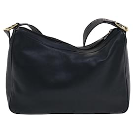 Gucci-GUCCI Shoulder Bag Leather Navy Auth bs6472-Navy blue