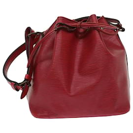 Louis Vuitton-LOUIS VUITTON Epi Petit Noe Shoulder Bag Red M44107 LV Auth 48976-Red
