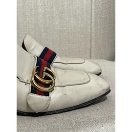 Gucci-GUCCI  Flats T.EU 38.5 leather-Cream