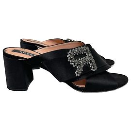 ROCHAS  Sandals T.EU 39.5 cloth Black