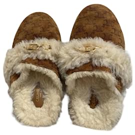 Céline CELINE Pantoletten & Clogs T.EU 38 Wildleder- Kamel