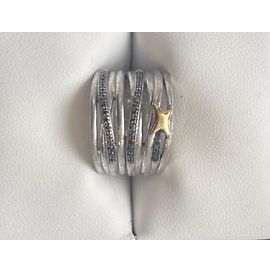 Mauboussin Black Diamond Silver Ring Size 52 Silver hardware