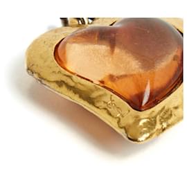 Yves Saint Laurent-Vintage Amber Heart-Golden