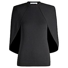 GIVENCHY Stretch-Strickoberteil mit Cape-Effekt in Schwarz Schwarz