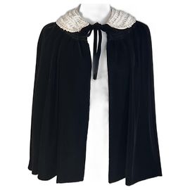 Mantella in velluto di Miu Miu Nero