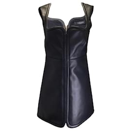 Versace-Versace Noir 2021 Mini-robe en cuir d'agneau-Noir