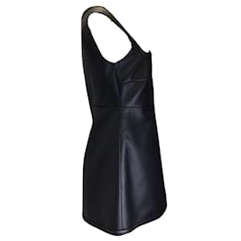 Versace-Versace Noir 2021 Mini-robe en cuir d'agneau-Noir