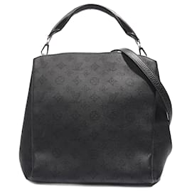 Louis Vuitton-Louis Vuitton Babylone Bag Black Mahina Monogram Leather PM-Black