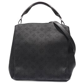 Louis Vuitton Sac Babylone Noir Mahina Monogram Cuir PM Noir