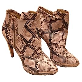 Herve Leger Ankle Boots Python Print Leather 39 Python print