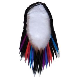 Autre Marque Collier Isadora Paris Vésuve Noir Galalithe Noir