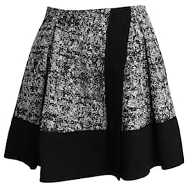 Proenza Schouler-Proenza Schouler Mini-jupe en tweed en coton noir-Noir
