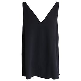 Stella Mc Cartney Stella McCartney Bluse mit V-Ausschnitt aus schwarzer Viskose Schwarz