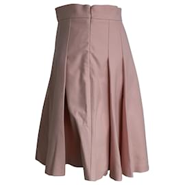 Red Valentino-Red Valentino Pleated Mini Skirt in Pastel Pink Cotton-Other