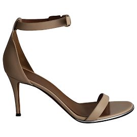 Givenchy Ankle Strap Sandals in Nude Leather  Brown Flesh