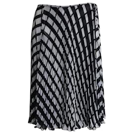 Valentino-Valentino Pleated Midi Skirt in Multicolor Polyester-Other,Python print